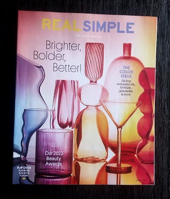 REAL SIMPLE JUNE 2023 MAGAZINE NO LABEL GO BIG W/ PAINT, TILE, FURNITURE, GLASS - Image 1 of 2