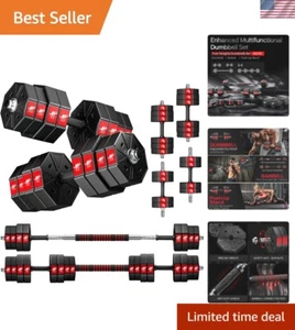 44Lbs to 88Lbs Adjustable Dumbbell Set with Connecting Rod for Optimal Fitness - Picture 1 of 11