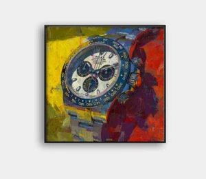 π₯ Rolex Luxury Art "Framed" π GiclΓ©e Print π¨ 24x24β π°οΈ COA π 1/25 βοΈ A22 - Picture 1 of 8