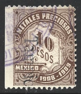 Mexico 1908 METALES PRECIOSOS Revenue Tax Precious metal prod. and sale #MP 55 - Picture 1 of 1