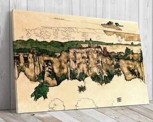 Landschaft, Ruine Weitenegg by Egon Schiele mounted canvas print - Picture 1 of 9