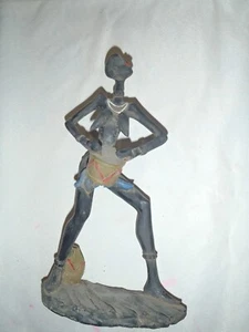 Art Africa Vintage African Drummer Figurine Sculpture - Picture 1 of 4
