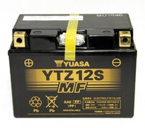 YUASA YTZ12S FACTORY ACTIVATEDMAINTENANCE FREE 12 VOLT BATT - Image 1 of 1