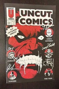 UNCUT COMICS #1 (1997) -- Independent -- SIGNED X 5 - Picture 1 of 2