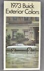 1973 Buick Paint Chip Colors Brochure Riviera Electra Skylark Century Lesabre 73