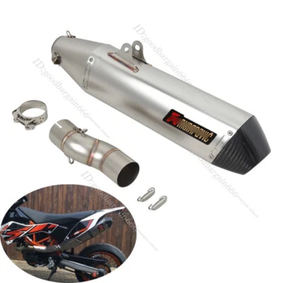 Carbon Fiber Muffler Exhaust Tip Modified for Enduro 701 Supermoto 701 2017-2020 - Image 1 of 4