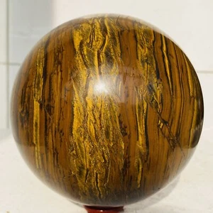 Natural tiger's eye ball quartz crystals sphere gem reiki healing 3040g - Picture 1 of 15