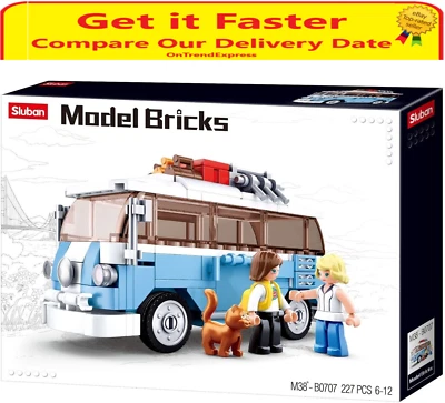 NEW Sluban Model Building Bricks Camper Van 227 Pcs - Image 1 of 4