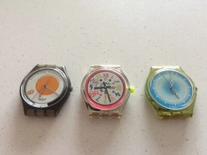 Genuine Swiss Made SWATCH watches- three watch faces only- NO STRAPS PROVIDED!!! - Picture 1 of 13
