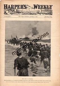 1898 Harper's Weekly October 15 - Manila Philippines Falls; Hero Negro troops; - Picture 1 of 1