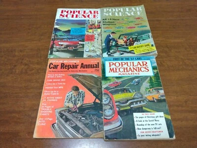 Popular Mechanics & Science Magazines Lot of 4 1956 '57 '67 - Image 1 of 4