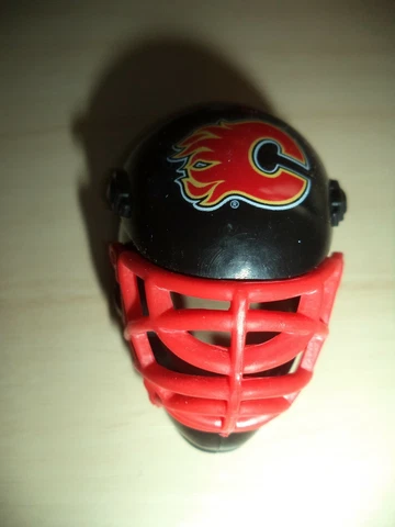 Calgary Flames Hockey Goalie Mini Helmet Mask Franklin NHL 1.5" Cover