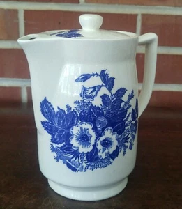 Calentador de agua eléctrico vintage tetera flores azules Japón sin cable - Imagen 1 de 12