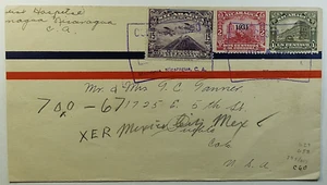 1931 Nicaragua Managua to Pueblo Colorado Airmail Cover 15c Momotombo Volcano - Picture 1 of 2