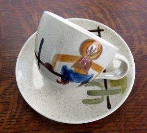 Tazza e piattino carro mandrino arrotondato Red Wing Cowboy EXC - Foto 1 di 6