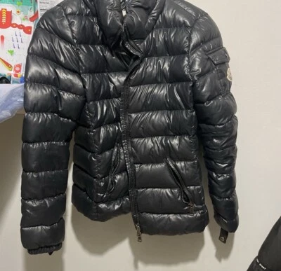 Moncler Black Down Coat sz 0 Synthetic - Image 1 of 4