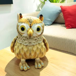 lovely plush yellow Owl toy creative simulation owl doll gift about 35cm - Picture 1 of 5