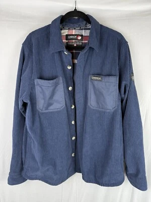 Camisa de veludo Canada Weather Gear masculina casual azul marinho manga longa - Imagem 1 de 4