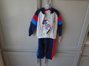 Marvel Future Hero 3 Piece Set Boys Size 24 Hoodie ~ Pant ~ Tee Shirt ~ NWT - Picture 1 of 6