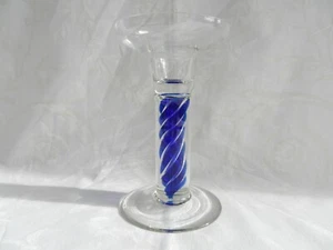 Vintage Villeroy and Boch Tosca blue swirl candlestick or candle holder Signed - Picture 1 of 9