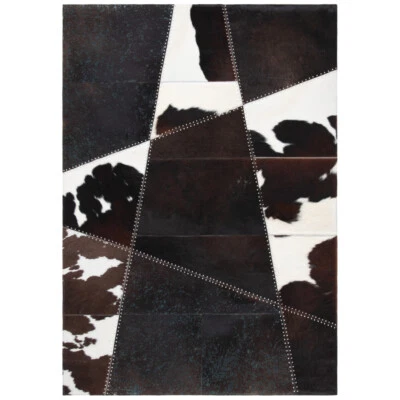 SAFAVIEH Studio Leather STL184T Dark Brown / Ivory Rug - Imagem 1 de 4