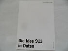 PROSPEKT brochure PORSCHE Die Idee 911 in Daten 1.8.1995 SR419