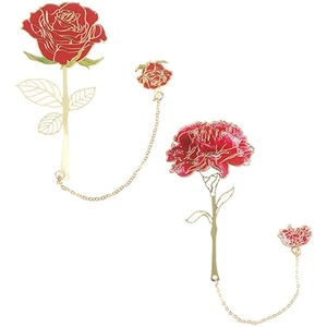 Style Tassel Hollow Pendant Book Clip Painted Pagination Mark Brass Bookmark - Picture 1 of 8