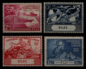 Fidschi 1949 - Mi-Nr. 116-119 ** - MNH - 75 Jahre UPU - Picture 1 of 1