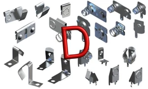 Original Keystone Kontakte/Clips für D Zellen, 6/8er Set - Picture 1 of 8