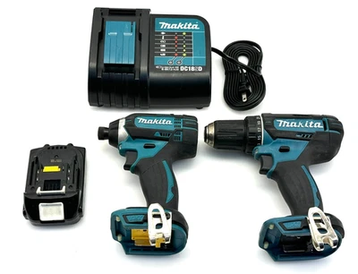 Taladro atornillador de impacto Makita 18V LXT XDT11/XFD10 y batería de 1,5 Ah + cargador Foto 1 de 4