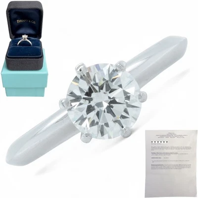 Anillo de compromiso Tiffany & Co. 950 platino diamantes 0,95 quilates I VS2 CAJA + VALORACIÓN Foto 1 de 4