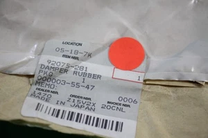NOS Kawasaki Rubber Dapper 76-80 KV75 84-88 KLT110 78-79 KX125 OEM # 92075-281 - Picture 1 of 3