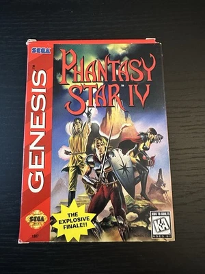 Phantasy Star IV (Sega Genesis, 1994) CIB complete w/ box and manual. Tested - Image 1 of 4