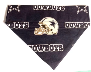 Over Collar SlideOn Pet Dog Cat Bandana  DALLAS COWBOYS Football  LARGE - Picture 1 of 1