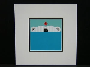 Carta Charley Harper scenario spaventoso cardinale opaca arte - Foto 1 di 1