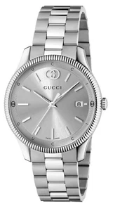 Reloj para hombre GUCCI G-Timeless cuarzo acero inoxidable 38 mm esfera plateada YA1264232 - Imagen 1 de 8