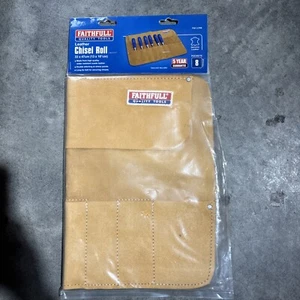 Leather Chisel Roll 8 Pockets Faithful Quality Tools - Picture 1 of 6