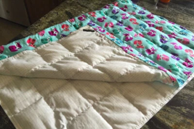 MANTA PONDERADA A TIERRA/PUESTO A TIERRA 6 1/2 LB.Algodón/Plata 29.5" x 42" Zorro Juvenil Foto 1 de 4