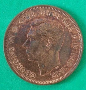 Moneda de un centavo Georgia VI 1938 buen estado #437c - Imagen 1 de 2