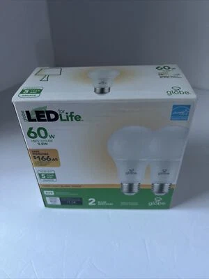 2 Pack LED Standard Size Warm Light Bulbs 9 Watt = 60 Watt 2pk - Image 1 of 4
