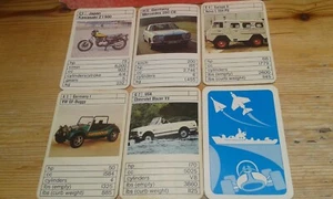 Vintage 7 MOTOR CAR SWAP PLAYING CARDS Random Full colour/specifications picture - Picture 1 of 3