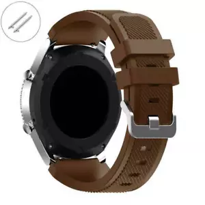 Brown Rubber Silicone Replacement Watch Band Strap Quick Release Pins #4047 - Picture 1 of 32