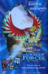 Pokemon HO-OH Mini Poster Store Display Sign from 2005 - Unseen Forces - Picture 1 of 3
