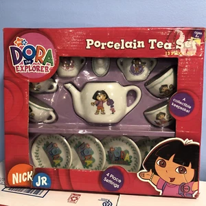 Dora The Explorer Child Play Tea Set Porcelain 4 Place Setting 13 Piece 2005 - Picture 1 of 19