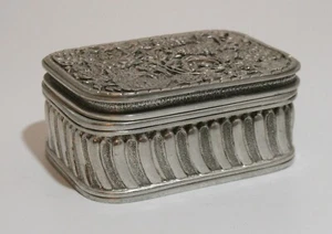 Royal Selangor Pewter Trinket Jewelry Box, metal, blue felt lined - Picture 1 of 7