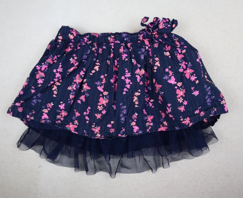SONOMA - GIRL'S BLUE & PINK BUTTERFLY FLORAL PRINT SKORT - SIZE 6 - Image 1 of 4