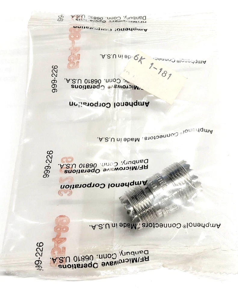 83-1J Amphenol UHF Connector in line Coupler 6K1-181 1 pc