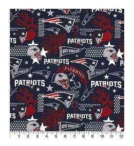 18x44" 1/2 Yard - NFL PATRIOTS New England 100 % Baumwolle kostenloser Versand - Bild 1 von 1
