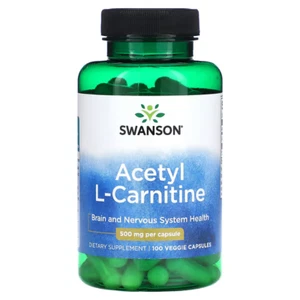 Swanson Acetyl L-Carnitine 500mg 100 Veg Caps | Brain Function & Energy Support - Picture 1 of 2