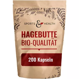 BIO Hagebutte Kapseln – 200 Kapseln - 700 mg Pro Kapsel - Vegan - Bild 1 von 7